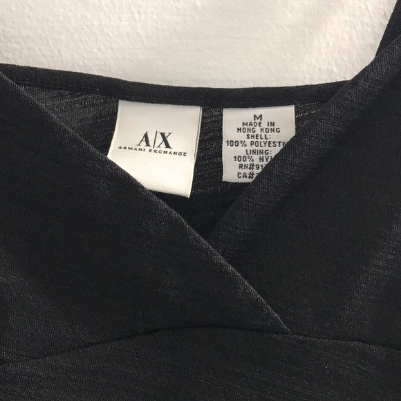 Armani Exchange Black V-Neck Top - Picture 2 of 3